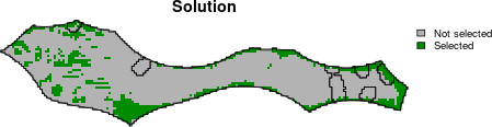 Prioritization solution for the Pacific High Seas area. Black outlines are seamounts.