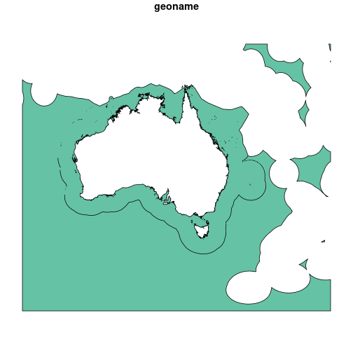 Map of the Australian EEZ and nearby high seas areas.