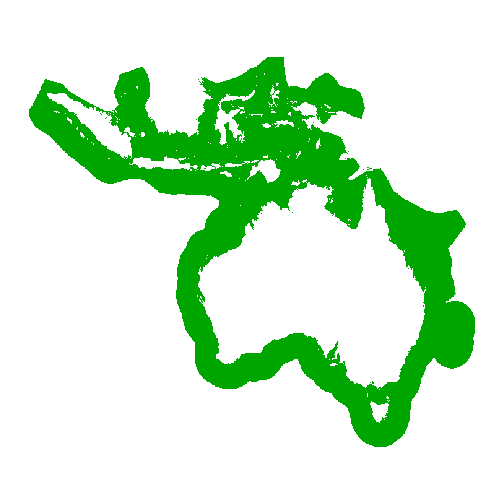 Planning grid of the Indonesian and Australian EEZs.